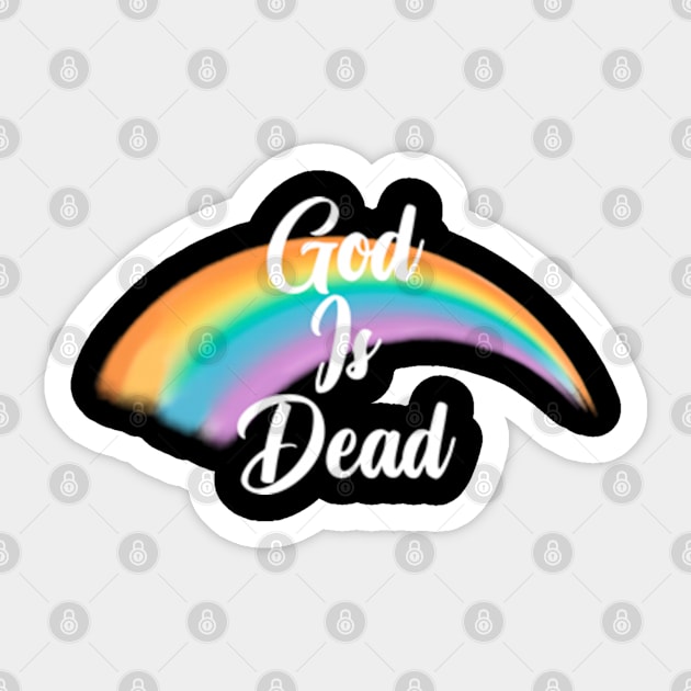 God Is Dead Sticker by Rooscsbresundae